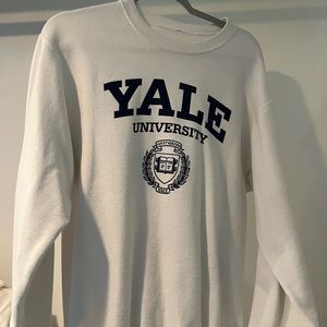 Yale White Crewneck